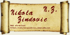 Nikola Zindović vizit kartica